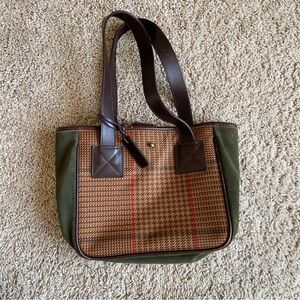 Ralph Lauren Brown and Green Tote Bag